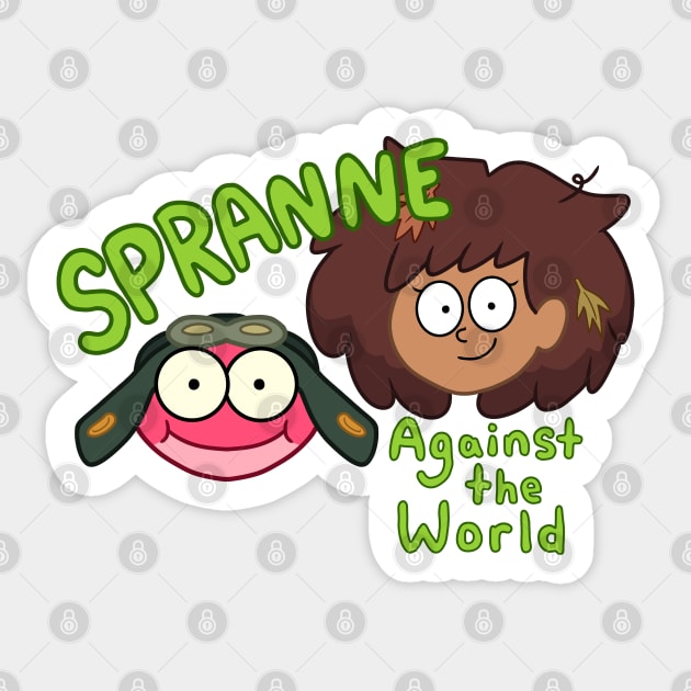 Spranne Against the World Sticker by Kyonkichi.art